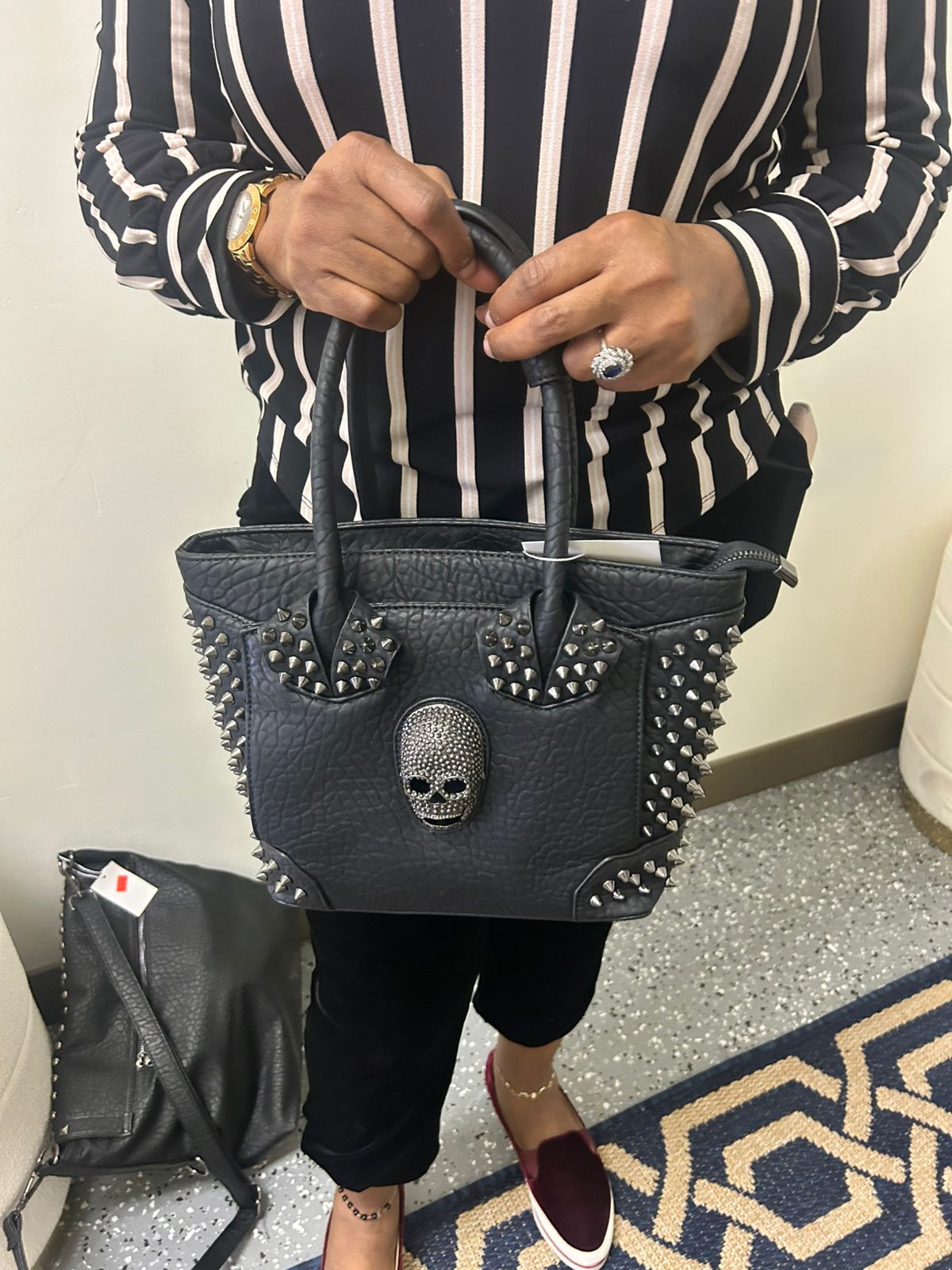 Black Skull Hand Bag