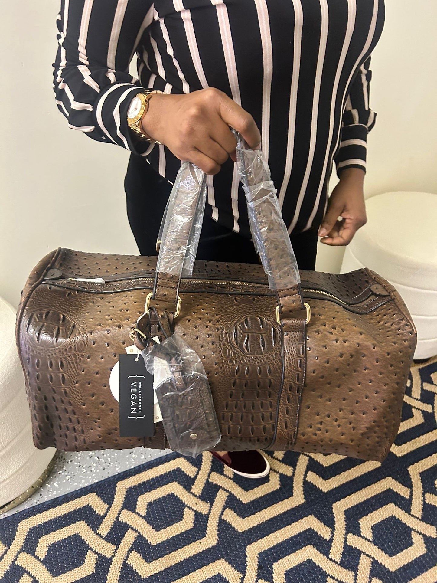 Exotic Faux Skin Tote Bag