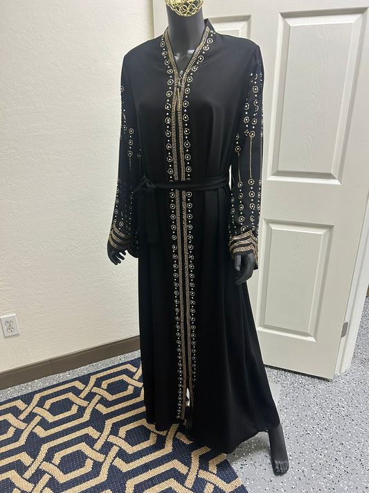 Elegant Black Belted Dress