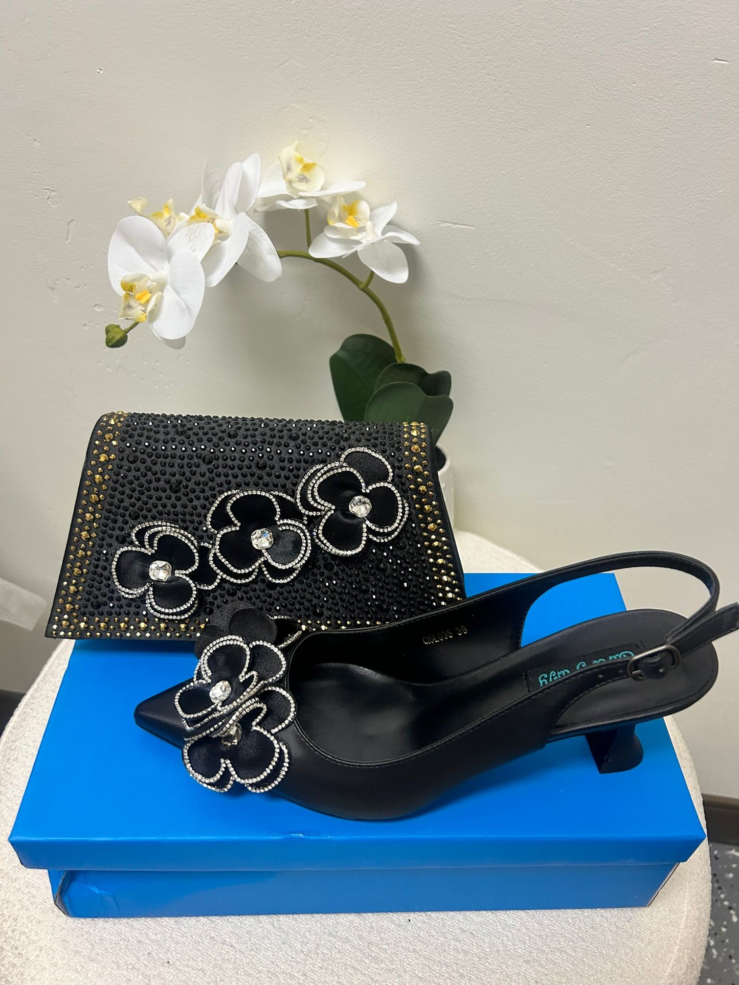 Designer Floral Purse with matching Shoes