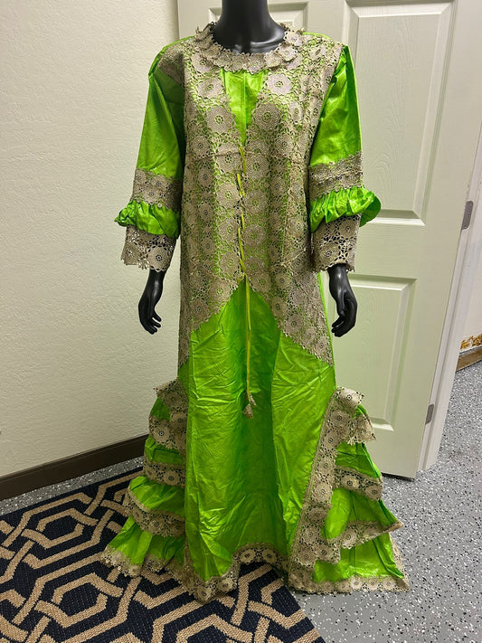 Bright Green With Lace