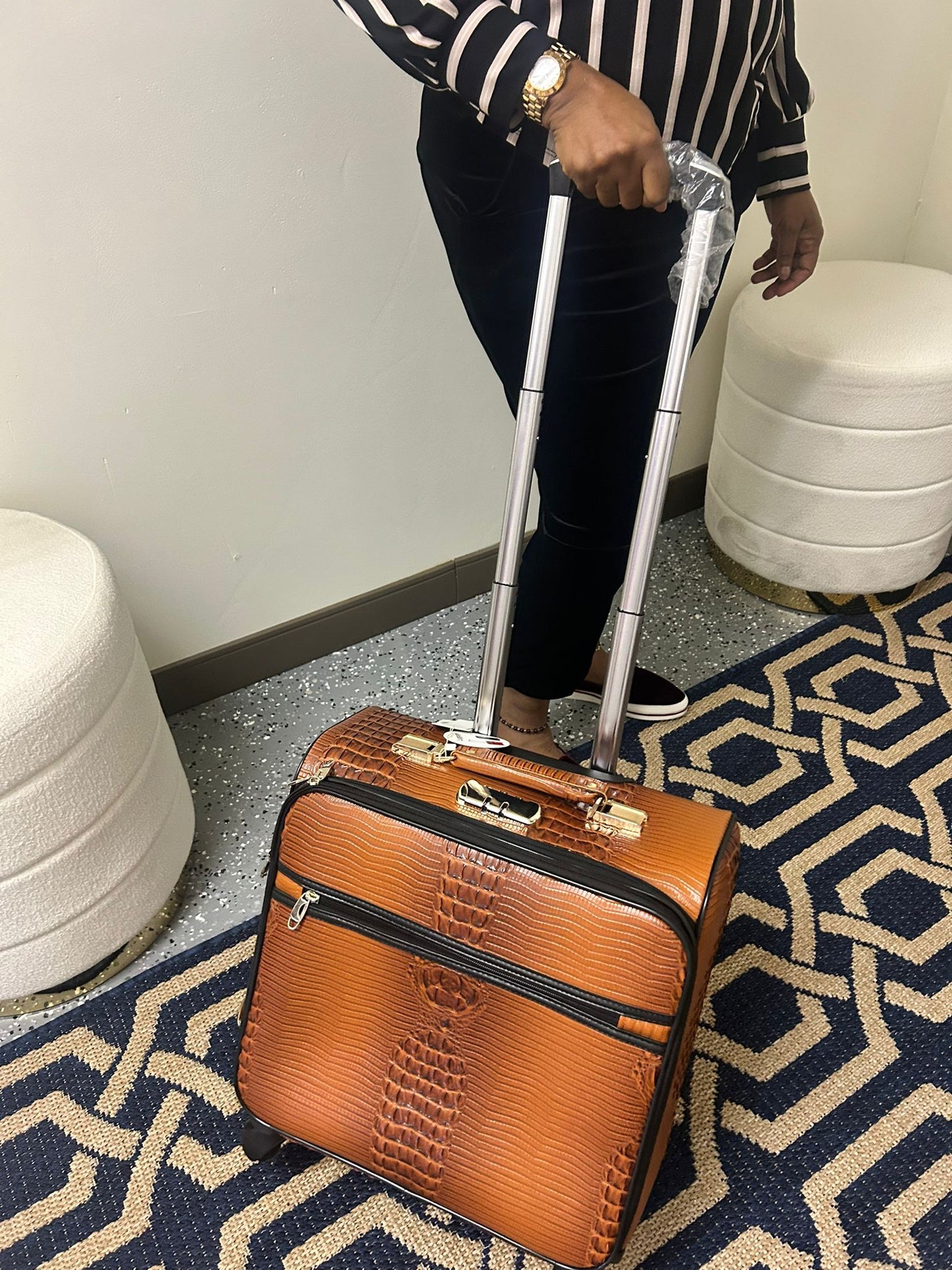 Faux Skin Rolling Case