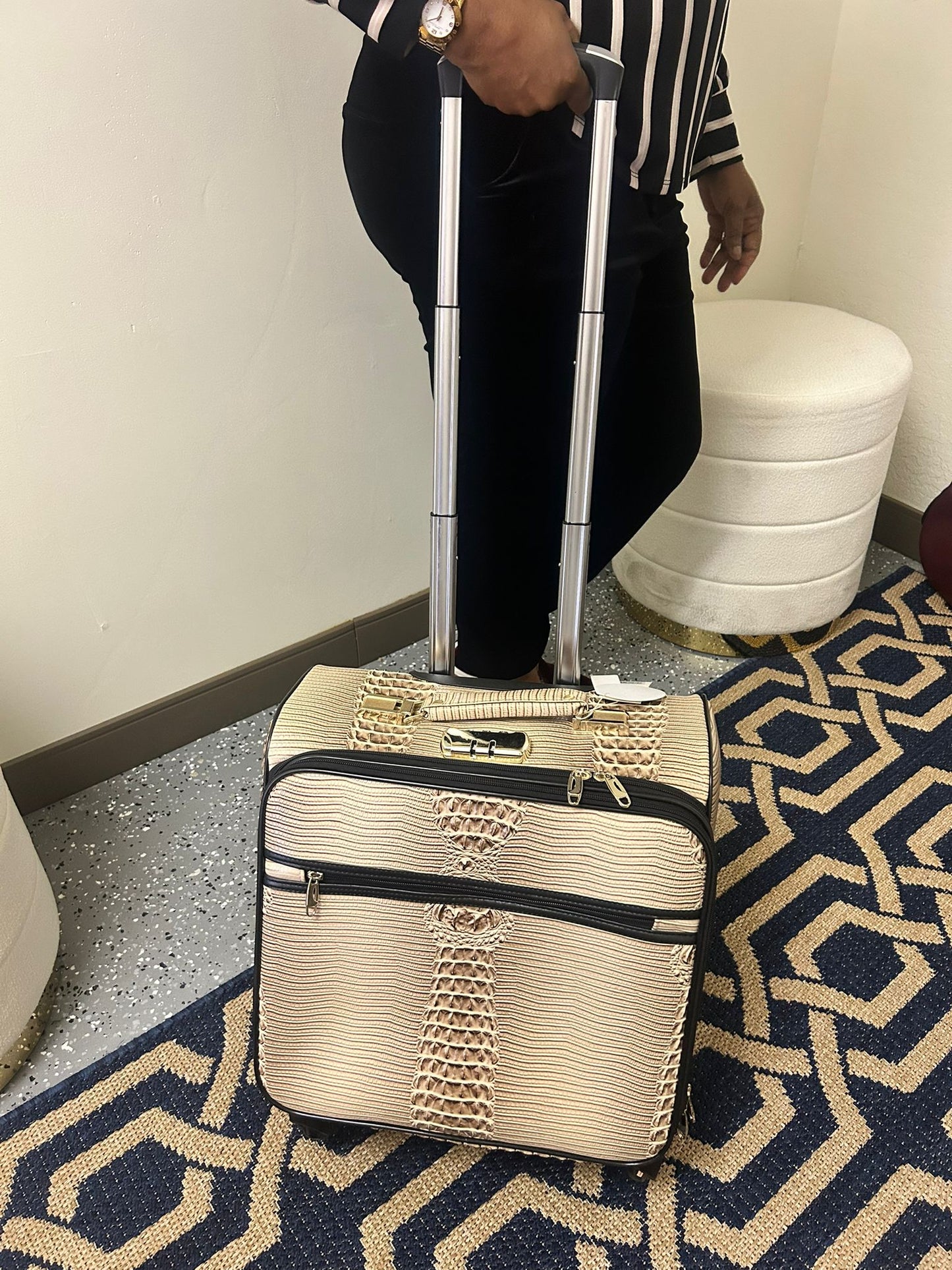 Faux Skin Rolling Case